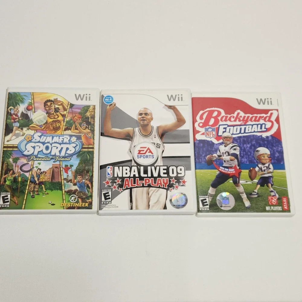 Lot Of 3 Nintendo Wii Games Summer Sports/ NBA Live 09/ Backyard Football